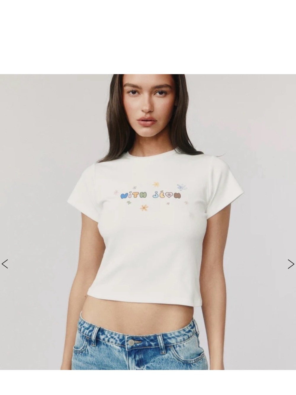 With Jean Cropped Tee